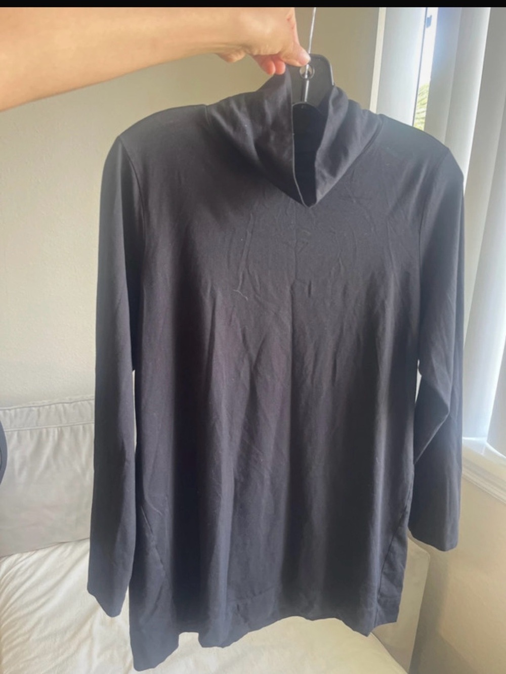 J. Jill Black Long Sleeve Lightweight Turtleneck
